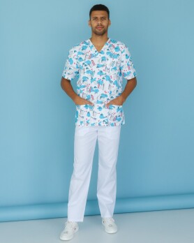 Medical suit with print men's Granite Teeth smile 131-324-626 (6613677) Medical suit with print men's Granite Teeth smile 131-324-626 (6613677) фото 6