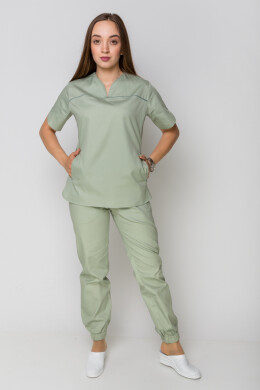 Женский медицинский костюм Батерфляй с джоггерами. COTTON. Фисташка (5410068) Женский медицинский костюм Батерфляй с джоггерами. COTTON. Фисташка (5410068) фото 1