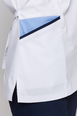 Куртка медицинская Лилия. COTTON. Белый + голубой (5411158) Куртка медицинская Лилия. COTTON. Белый + голубой (5411158) фото 8