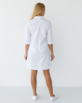 Medical gown women's Manhattan white-gray 157-366-679 (6613597) Medical gown women's Manhattan white-gray 157-366-679 (6613597) фото 3
