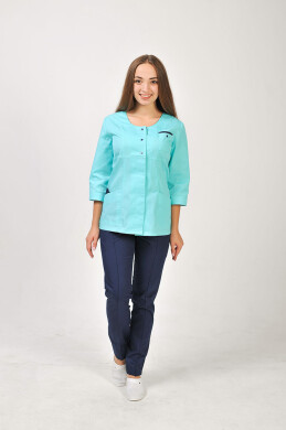 Flamingo+ Br. skinny suit. COTTON. Menthol / dark blue (544696) Flamingo+ Br. skinny suit. COTTON. Menthol / dark blue (544696) фото 1