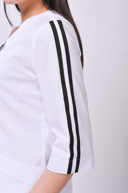 Костюм медицинский Клеопатра+ Бр. зауженные. COTTON. Белый / черный (544637) Костюм медицинский Клеопатра+ Бр. зауженные. COTTON. Белый / черный (544637) фото 6