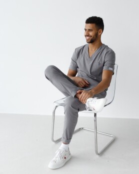 Медицинский костюм мужской Марсель серый 353-328-708 (6613701) Медицинский костюм мужской Марсель серый 353-328-708 (6613701) фото 8