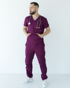 Medical suit for men Milan purple 134-335-708 (6613717) Medical suit for men Milan purple 134-335-708 (6613717) фото 3