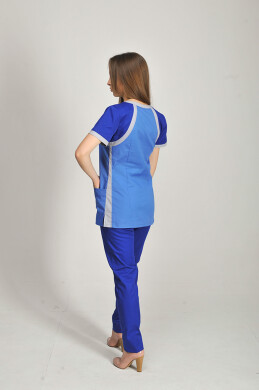 Костюм медицинский Колибри+ Бр. зауженные. COTTON. Полис / электрик+дым / электрик (544649) Костюм медицинский Колибри+ Бр. зауженные. COTTON. Полис / электрик+дым / электрик (544649) фото 3