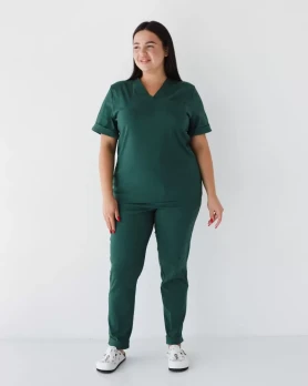 Медицинский костюм женский Марсель зеленый +SIZE 499-350-708 (6637764) Медицинский костюм женский Марсель зеленый +SIZE 499-350-708 (6637764) фото 1