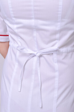 Женский медицинский халат Лия COTTON Белый + красный (отделка) (544770) Женский медицинский халат Лия COTTON Белый + красный (отделка) (544770) фото 5