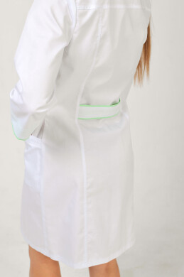 Халат медицинский Сакура. COTTON. Белый + салат (отделка) (544793) Халат медицинский Сакура. COTTON. Белый + салат (отделка) (544793) фото 6