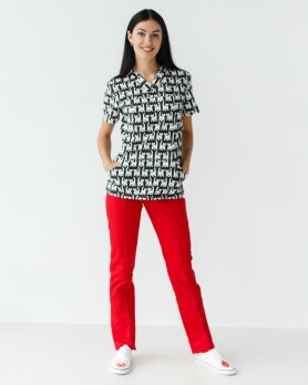 Медицинский костюм с принтом женский Топаз Cats black/red 138-341-568 (6613252) Медицинский костюм с принтом женский Топаз Cats black/red 138-341-568 (6613252) фото 1