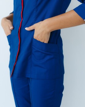 Медицинская рубашка женская Сакура сапфир-красный 184-360-679 / 311-360-679 (6613505) Медицинская рубашка женская Сакура сапфир-красный 184-360-679 / 311-360-679 (6613505) фото 3