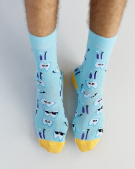 Medical socks with Teeth Blue print 143-333-620 (6613873) Medical socks with Teeth Blue print 143-333-620 (6613873) фото 2