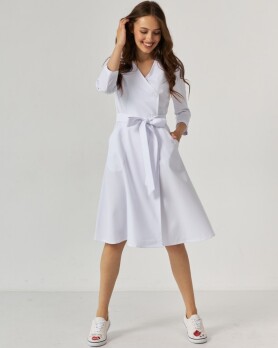 Medical gown for women Provence white 178-324-677 (6613945) Medical gown for women Provence white 178-324-677 (6613945) фото 1
