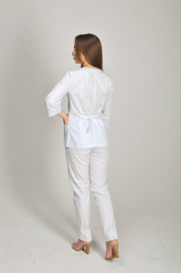 Костюм медицинский Стрелка+ Бр. зауженные. COTTON. Белый (544675) Костюм медицинский Стрелка+ Бр. зауженные. COTTON. Белый (544675) фото 4