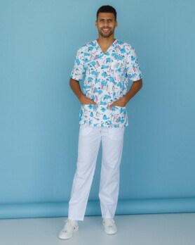 Medical suit with print men's Granite Teeth smile 131-324-626 (6613677) Medical suit with print men's Granite Teeth smile 131-324-626 (6613677) фото 1