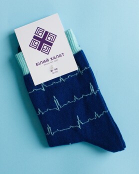 Медицинские носки с принтом Cardio blue 143-322-758 (6613915) Медицинские носки с принтом Cardio blue 143-322-758 (6613915) фото 3