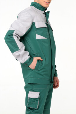 Suit worker "ULTRA" green - semi-overalls and a jacket (1239) Suit worker "ULTRA" green - semi-overalls and a jacket (1239) фото 7