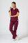 Women's medical trousers straight "Sofia" burgundy (7700302) Women's medical trousers straight "Sofia" burgundy (7700302) фото 6