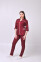 Костюм медицинский Жасмин+ Бр. зауженные. COTTON. Бордо + белый (отделка) (544632) Костюм медицинский Жасмин+ Бр. зауженные. COTTON. Бордо + белый (отделка) (544632) фото 2
