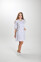 Kadi dressing gown. COTTON. White + blue (trim) (544811) Kadi dressing gown. COTTON. White + blue (trim) (544811) фото 1