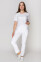 Костюм медицинский Моник+ Бр. зауженные. COTTON. Белый + дым (кант) (5410146) Костюм медицинский Моник+ Бр. зауженные. COTTON. Белый + дым (кант) (5410146) фото 1