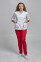Diana+Br. skinny suit. COTTON. White / red (544663) Diana+Br. skinny suit. COTTON. White / red (544663) фото 2