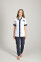 Olga+Br. skinny suit. COTTON. White / dark blue (544668) Olga+Br. skinny suit. COTTON. White / dark blue (544668) фото 2