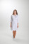 Kadi dressing gown. COTTON. White + red (trim) (544810) Kadi dressing gown. COTTON. White + red (trim) (544810) фото 1