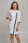Cleopatra dressing gown. COTTON. White + black (trim) (544815) Cleopatra dressing gown. COTTON. White + black (trim) (544815) фото 6