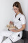 Medical stretch jacket Emelie-stretch. White (5437004) Medical stretch jacket Emelie-stretch. White (5437004) фото 2