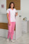 Women's medical blouse "Arisha" white / pink (534235) Women's medical blouse "Arisha" white / pink (534235) фото 1
