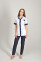 Olga+Br. skinny suit. COTTON. White / dark blue (544668) Olga+Br. skinny suit. COTTON. White / dark blue (544668) фото 1