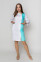 Robe Lily. COTTON. White + menthol + caribbean (edging) (5411149) Robe Lily. COTTON. White + menthol + caribbean (edging) (5411149) фото 1