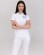 Medical polo for women white embroidered Zubik 147-324-636 (6613392) Medical polo for women white embroidered Zubik 147-324-636 (6613392) фото 6