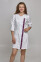 Cleopatra dressing gown. COTTON. White + aubergine (trim) (544813) Cleopatra dressing gown. COTTON. White + aubergine (trim) (544813) фото 3