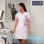 Women's medical gown "Anna" white/purple (5312326) Women's medical gown "Anna" white/purple (5312326) фото 1