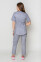 Костюм медицинский Ева-стрейч+ Брюки 7/8 Стрейчевый COTTON. Дым (5410080) Костюм медицинский Ева-стрейч+ Брюки 7/8 Стрейчевый COTTON. Дым (5410080) фото 2