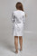 Cleopatra dressing gown. COTTON. White + aubergine (trim) (544813) Cleopatra dressing gown. COTTON. White + aubergine (trim) (544813) фото 5