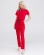 Medical coveralls women's Dallas red with blue stitching 127-339-715 (6613210) Medical coveralls women's Dallas red with blue stitching 127-339-715 (6613210) фото 1