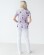 Медицинский костюм с принтом женский Топаз Laboratory white/purple 137-324-775  (6613277) Медицинский костюм с принтом женский Топаз Laboratory white/purple 137-324-775  (6613277) фото 2