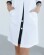 Medical gown women's Olivia buttoned white-black 159-347-677 (6613587) Medical gown women's Olivia buttoned white-black 159-347-677 (6613587) фото 5