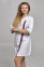 Cleopatra dressing gown. COTTON. White + aubergine (trim) (544813) Cleopatra dressing gown. COTTON. White + aubergine (trim) (544813) фото 4