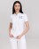 Medical polo for women white embroidered Zubik 147-324-636 (6613392) Medical polo for women white embroidered Zubik 147-324-636 (6613392) фото 1