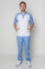Medical suit for men Practitioner. White / blue (5410018) Medical suit for men Practitioner. White / blue (5410018) фото 2