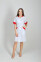 Magnolia dressing gown. COTTON. White + red (trim) (544776) Magnolia dressing gown. COTTON. White + red (trim) (544776) фото 1
