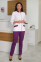Women's medical blouse "Aurora" white / purple (534250) Women's medical blouse "Aurora" white / purple (534250) фото 1