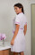Women's medical gown "Anna" white / lilac (534215) Women's medical gown "Anna" white / lilac (534215) фото 2