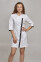 Cleopatra dressing gown. COTTON. White + black (trim) (544815) Cleopatra dressing gown. COTTON. White + black (trim) (544815) фото 5
