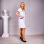 Women's medical gown "Anna" white/violet (5311036) Women's medical gown "Anna" white/violet (5311036) фото 2