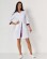 Medical gown women's Olivia buttoned white-purple 159-346-677 (6613586) Medical gown women's Olivia buttoned white-purple 159-346-677 (6613586) фото 2