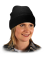 Hat black with a lapel CZBAW (2204041) Hat black with a lapel CZBAW (2204041) фото 1